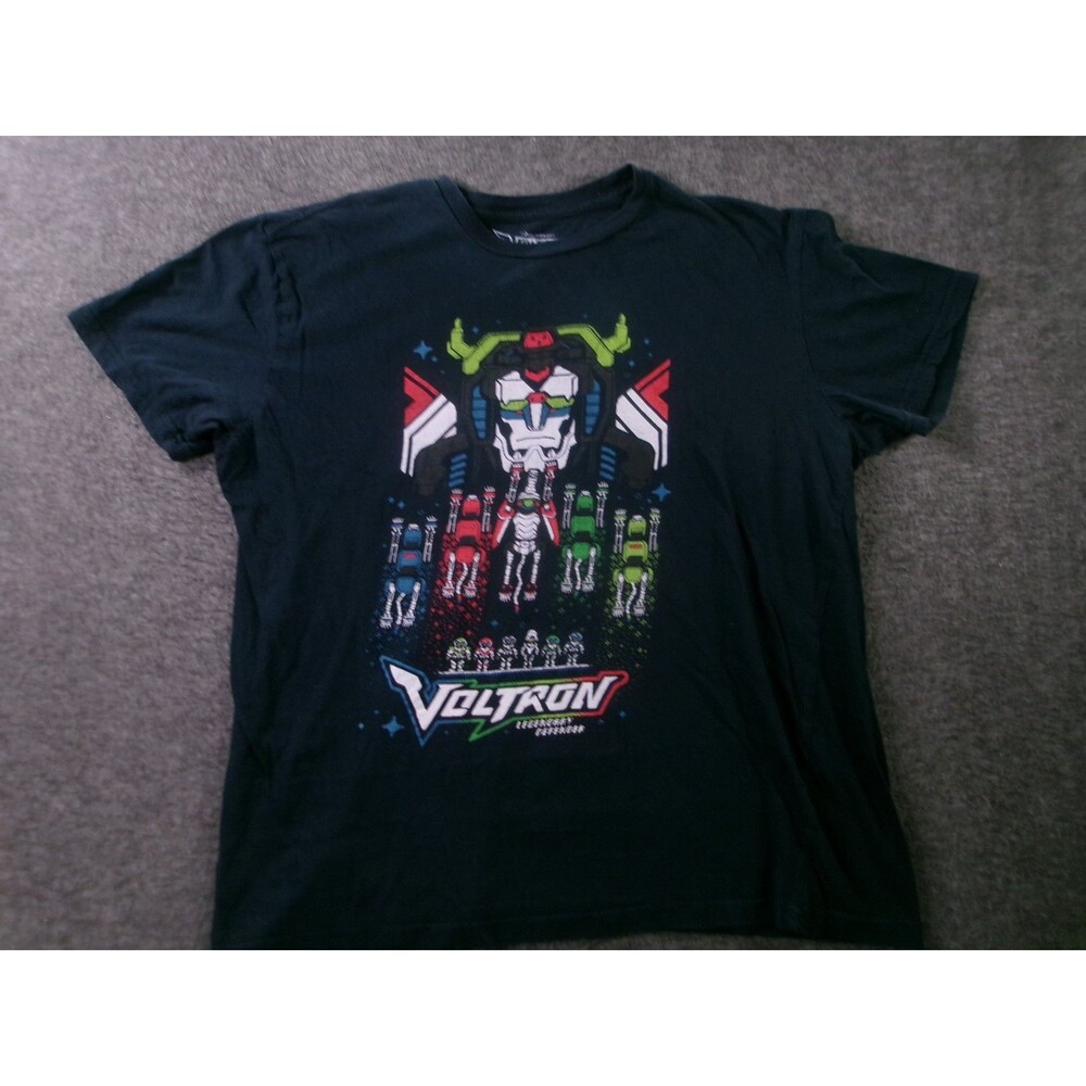 Voltron Shirt Mens L Black Legendary Defenders Loot Wear Exclusive TV Cartoon